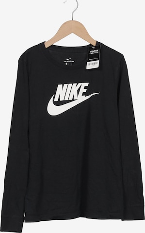 NIKE Langarmshirt M in Schwarz: Vorderseite