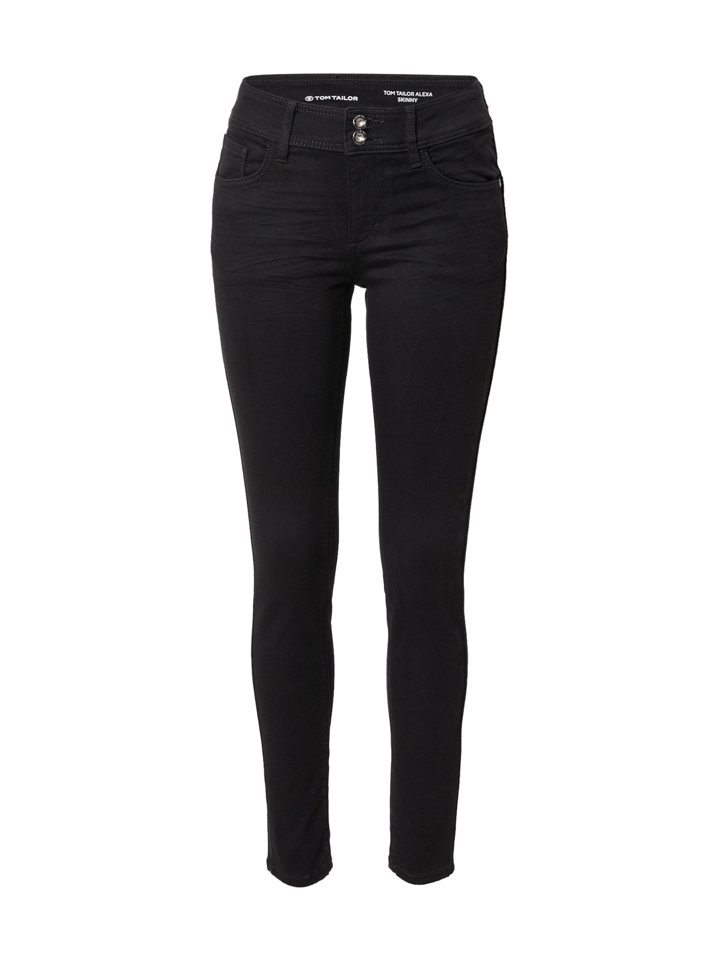 TOM TAILOR Skinny Jeans 'Alexa' in Zwart: voorkant