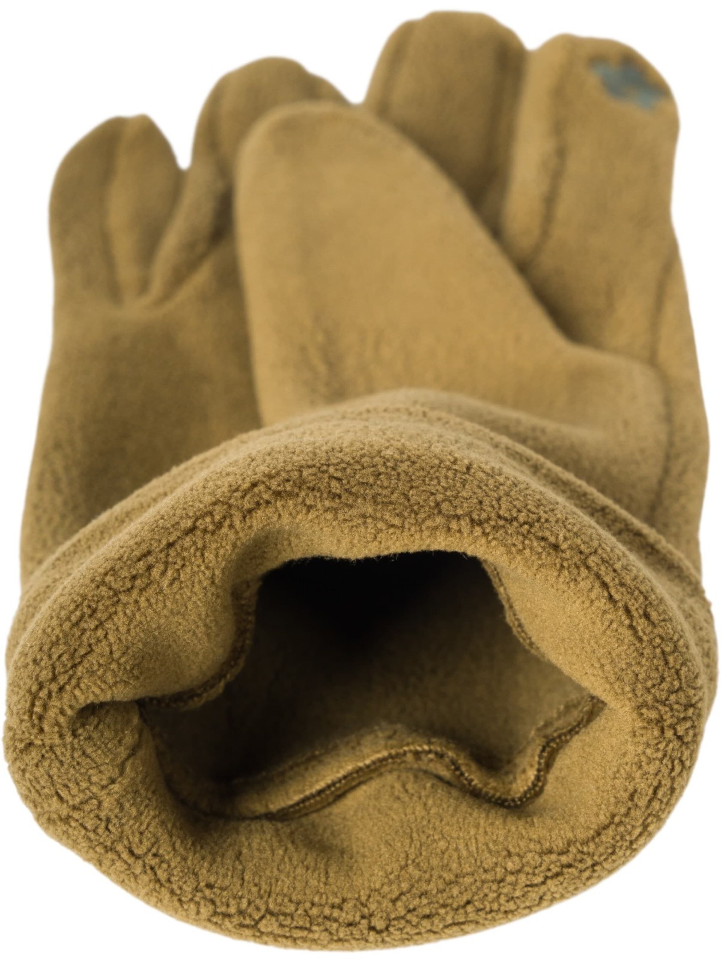 styleBREAKER Fingerhandschuhe 'Einfarbige Touchscreen Fleece Handschuhe'‌‌‌‌‌‌‌ in Braun
