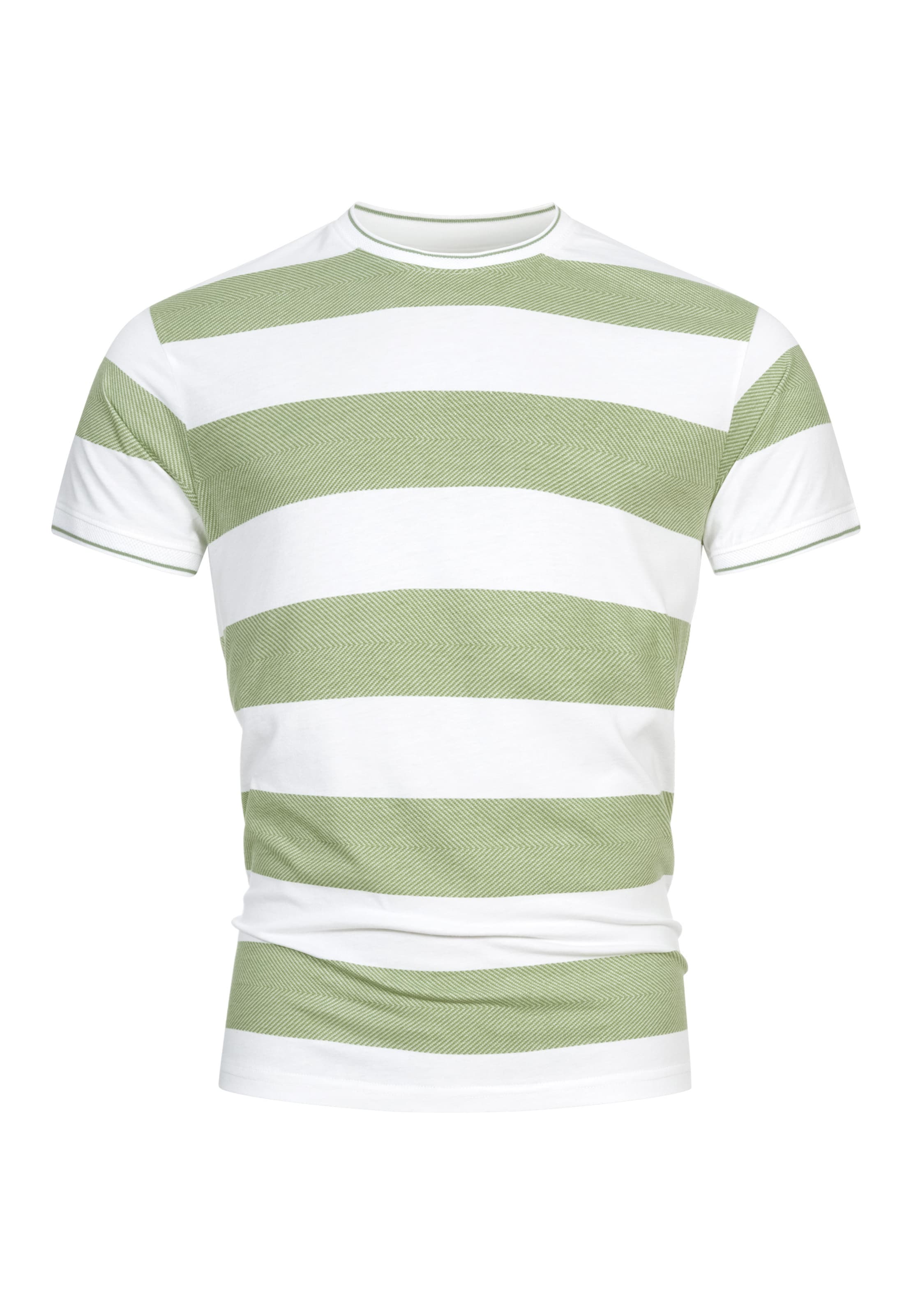 INDICODE JEANS Shirt ' Ariba ' in S in Light green / Natural white, Item view