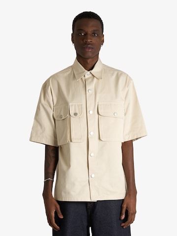 Yes London Regular fit Overhemd in Beige: voorkant
