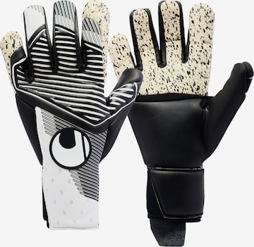 UHLSPORT Athletic Gloves in Grey: front