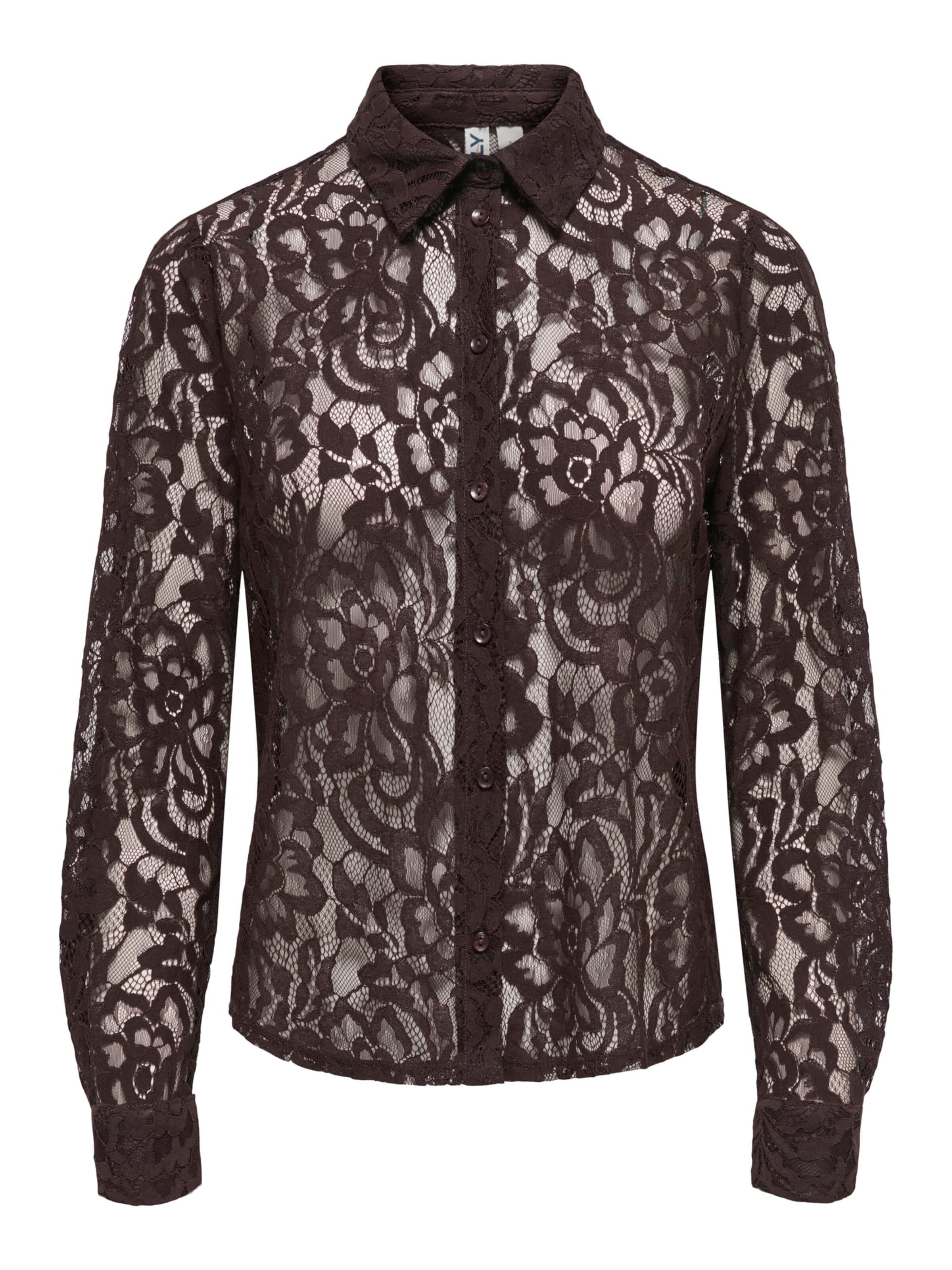ONLY Blouse 'Birun' in Bruin: voorkant