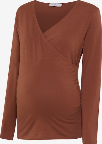 Neun Monate Shirt in Braun: Vorderseite