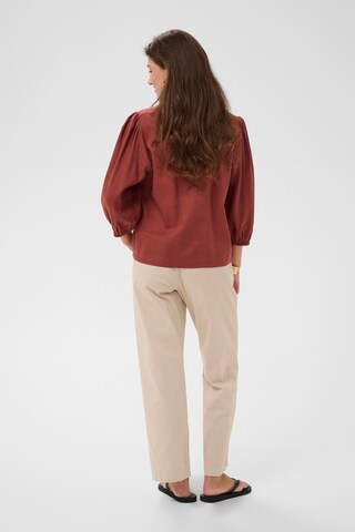 Cream Blouse 'June' in Red