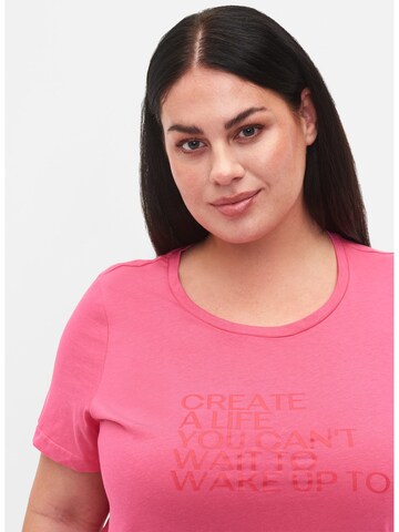 Zizzi Shirt 'MCATHRINGE' in Pink