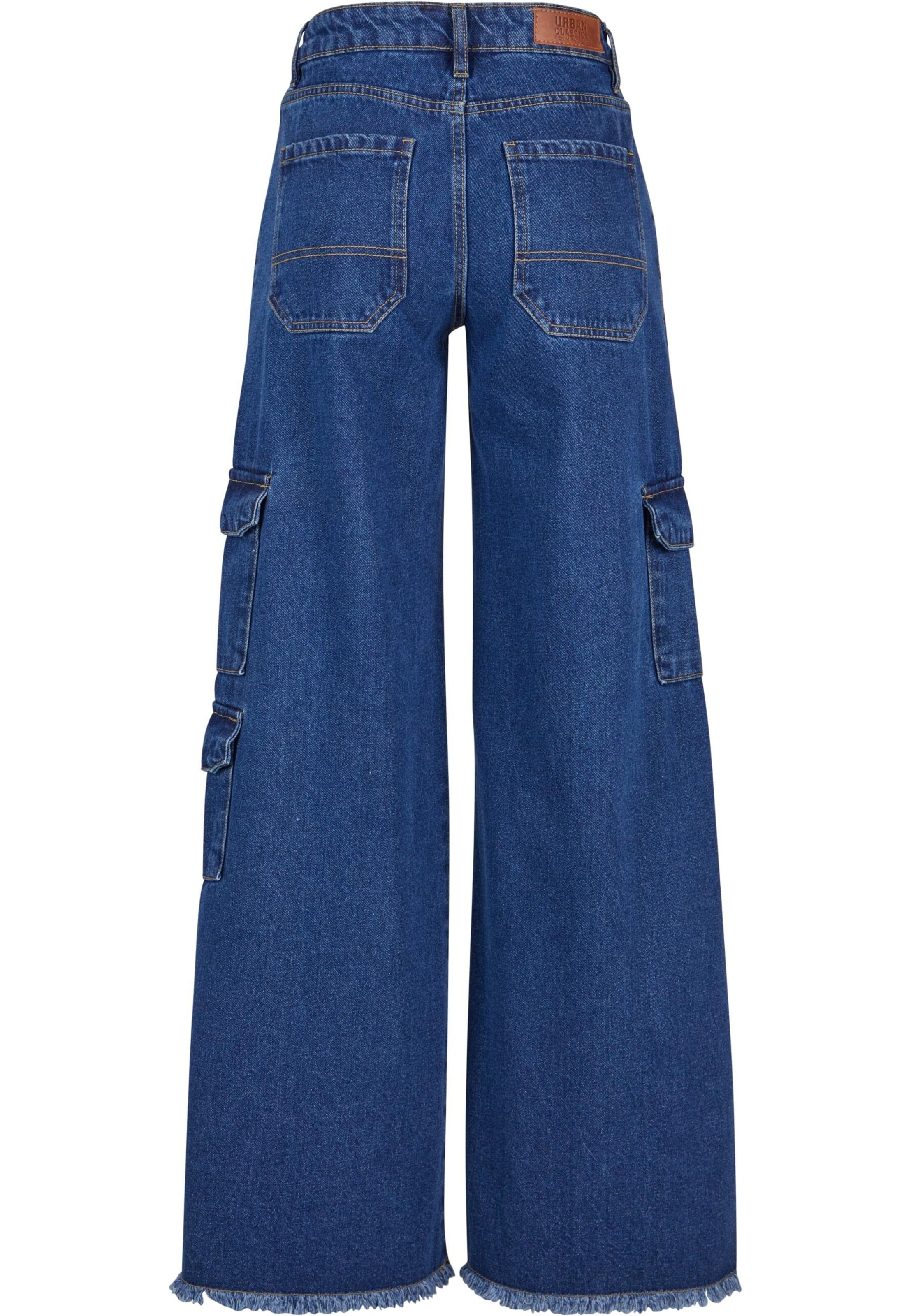 Wide Leg Jeans cargo Urban Classics en bleu