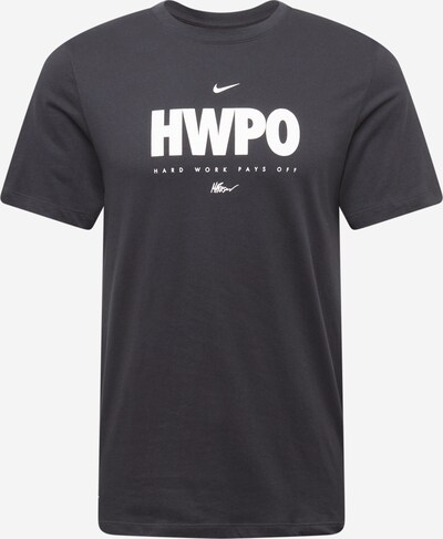 NIKE Funkcionalna majica 'HWPO' | črna / bela barva, Prikaz izdelka