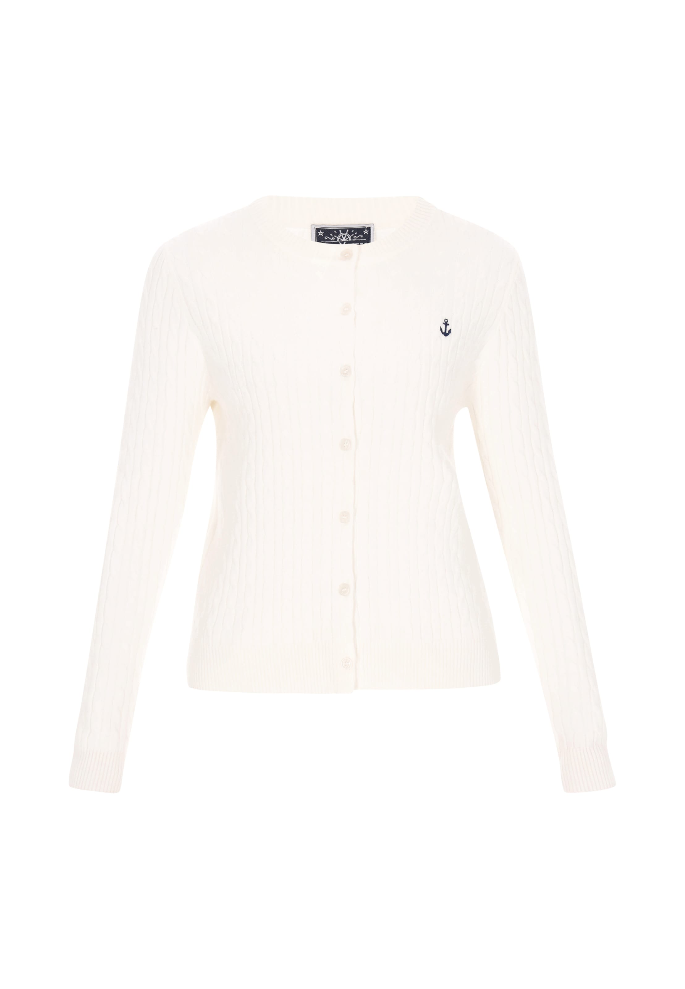 DreiMaster Maritim Kardigán - Biela: predná strana