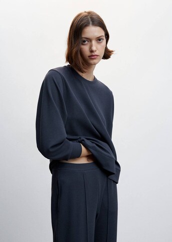 MANGO Sweatshirt 'Pique' in Blau: predná strana