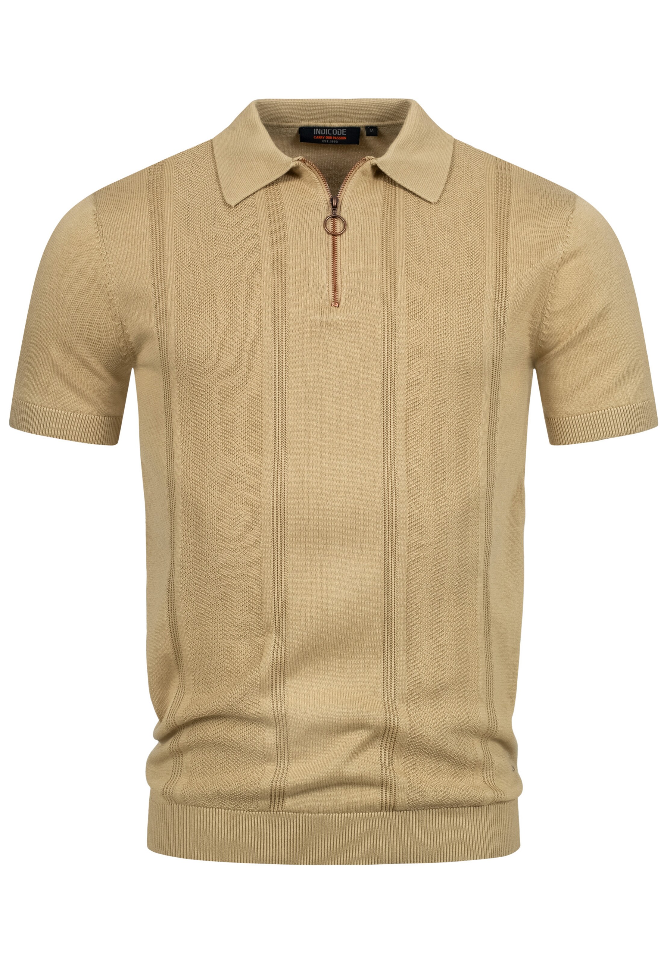 INDICODE JEANS Shirt ' Sago ' in Beige: Vorderseite