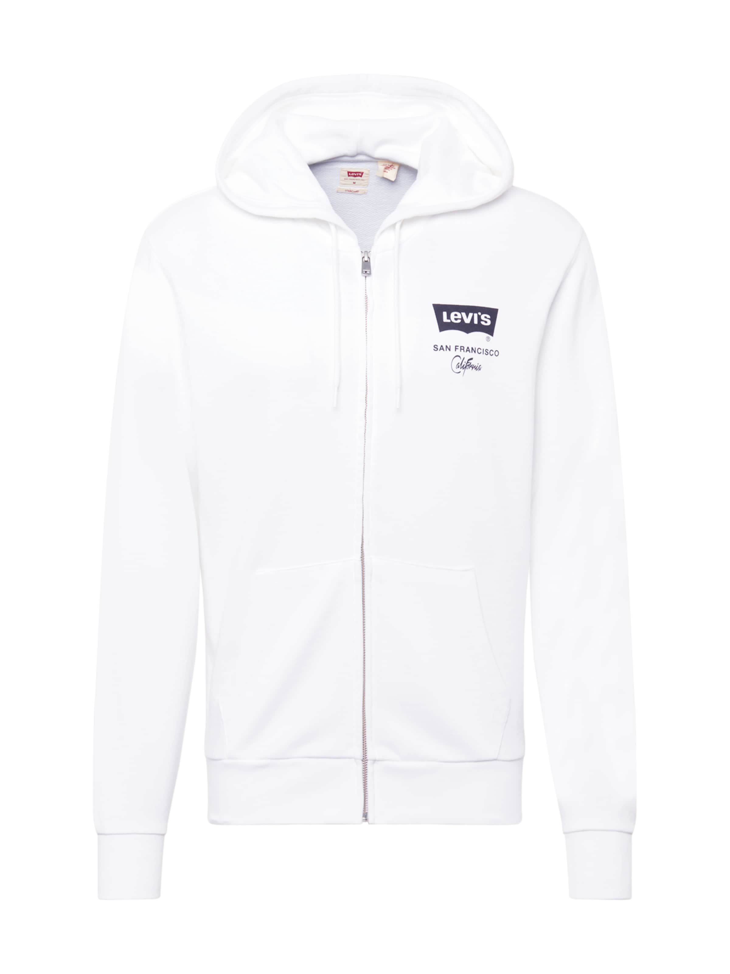 LEVI'S ® Tréning dzseki 'Graphic Zip Up Hoodie' - fehér: elől