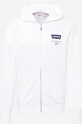 LEVI'S ® Sweatvest 'Graphic Zip Up Hoodie' in Wit: voorkant