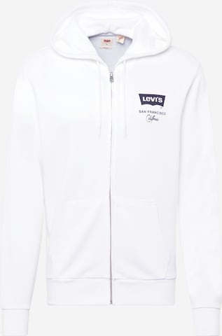 LEVI'S ® - Sudadera con cremallera 'Graphic Zip Up Hoodie' en blanco: frente