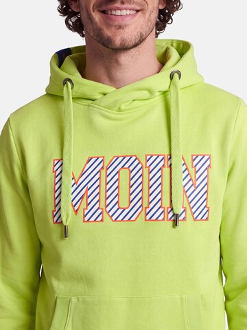 salzhaut Sweatshirt 'Heff - Moin' in Green: front