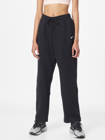 Nike Sportswear Широка кройка Панталон в черно: отпред