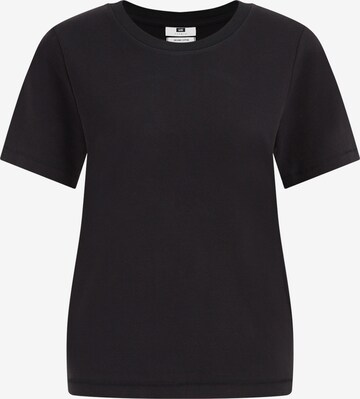 WE Fashion Тениска в черно: отпред