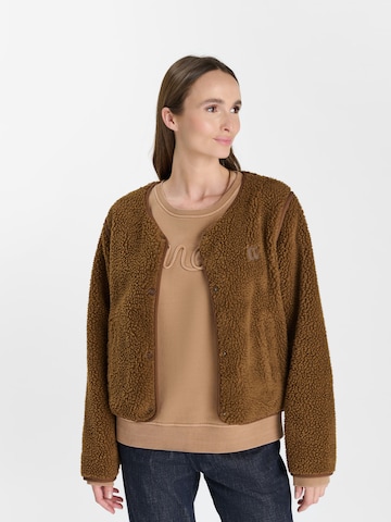 Veste en polaire 'Poema' Le Temps Des Cerises en marron : devant