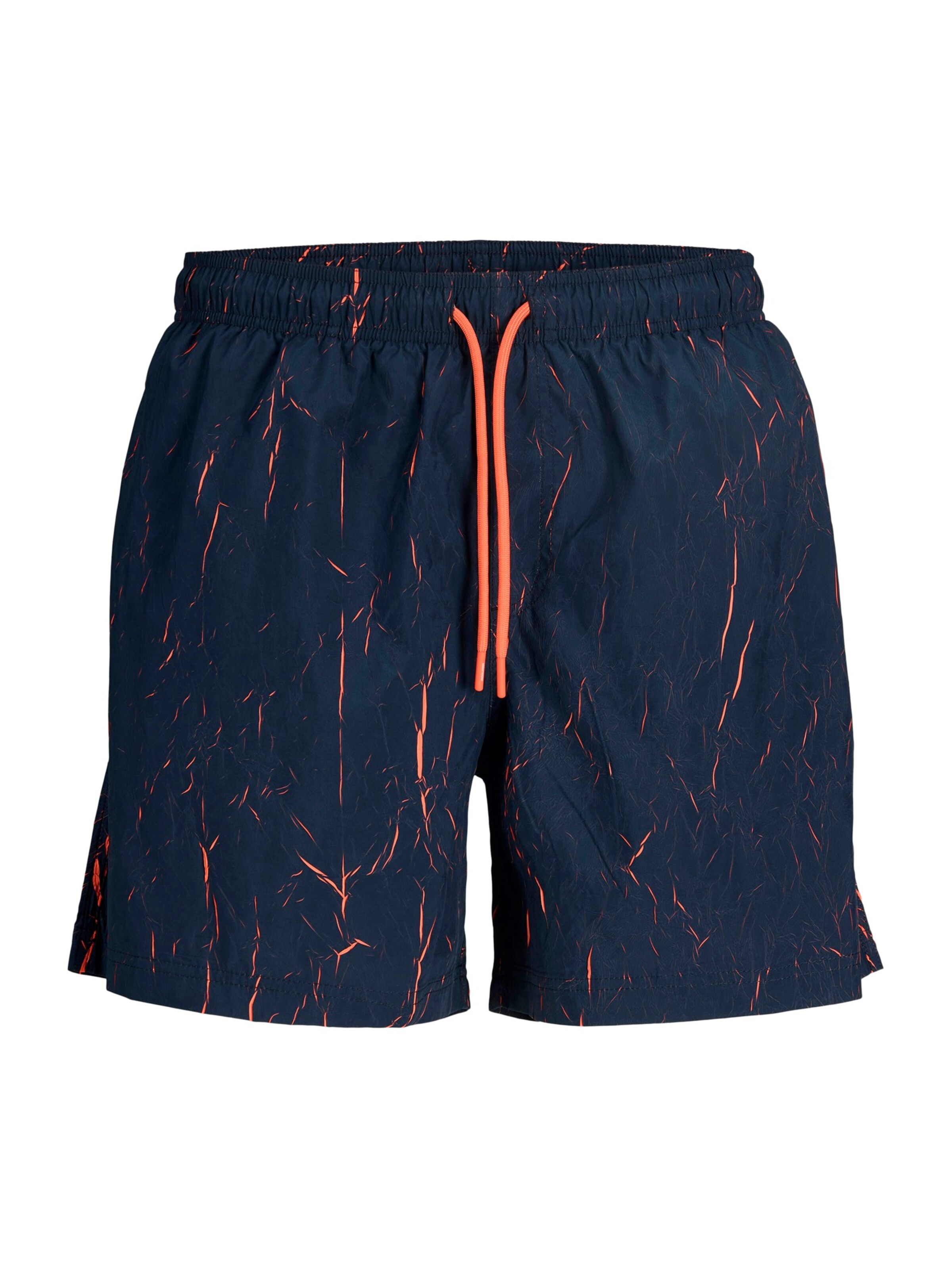JACK & JONES Kratke kopalne hlače 'JPSTKAUAI' | mornarska / oranžna barva, Prikaz izdelka