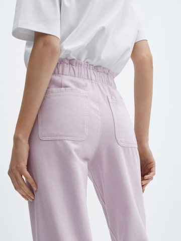 MANGO Normalny krój Spodnie 'Camila' w kolorze fioletowy