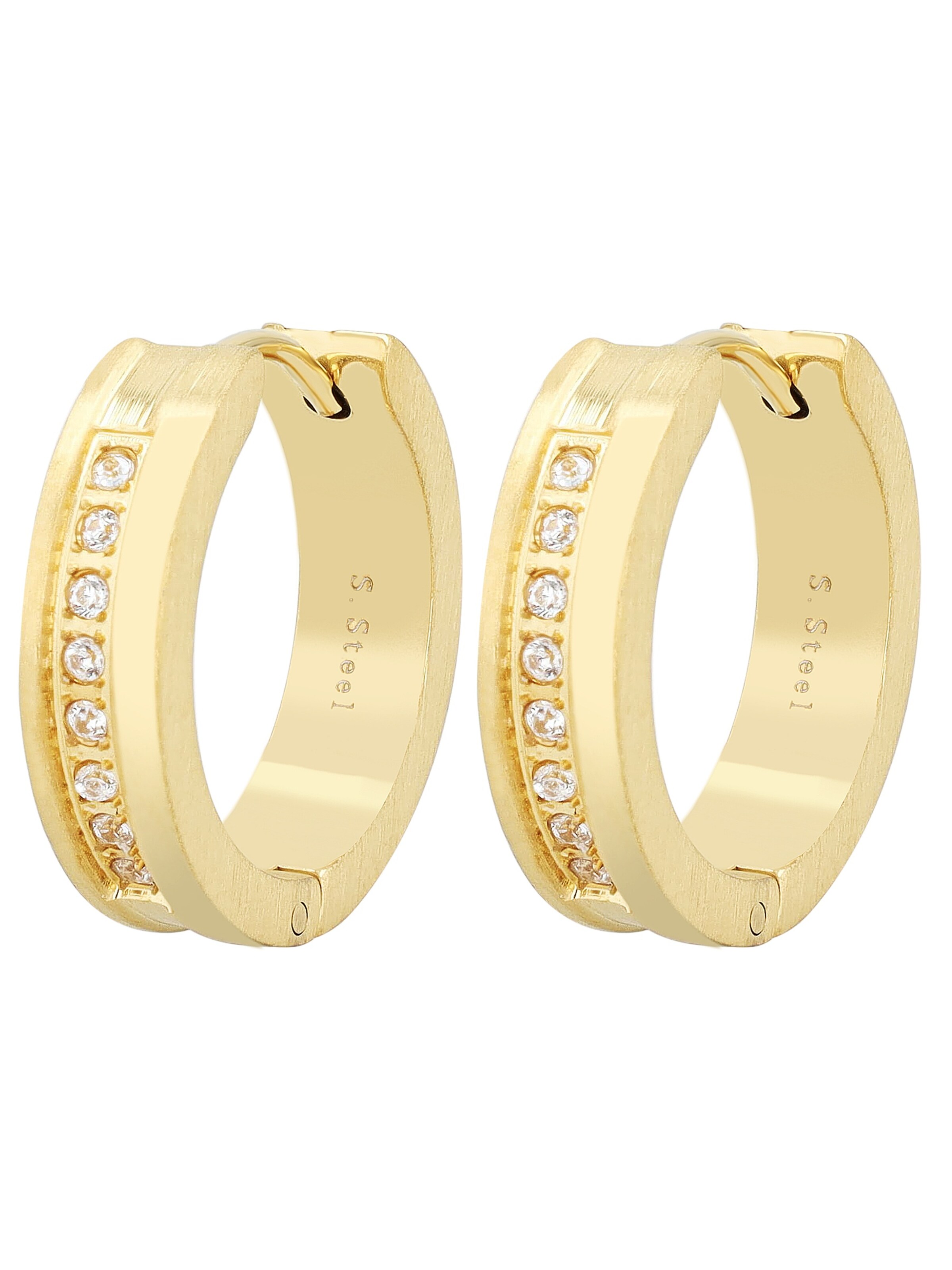 Akzent Ohrringe 'Emmalyn, silberfarbig, langlebig'‌‌‌‌ in Gold