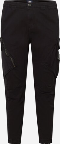 Denim Project - Tapered Calças cargo 'Utility' em preto: frente