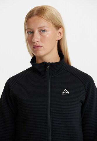 SOS Athletic Zip-Up Hoodie 'Muju' in Black