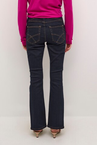 Cream Flared Jeans in Blue