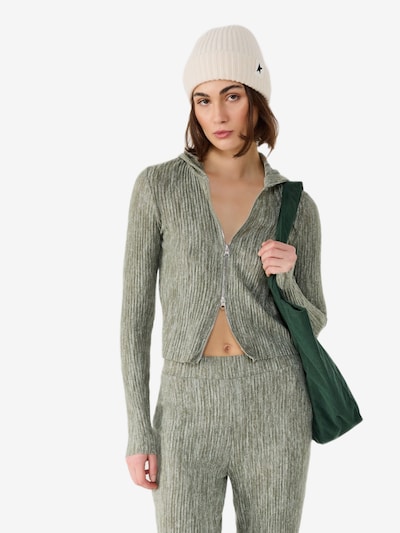 No Matter What Strickjacke in oliv / weiß, Produktansicht