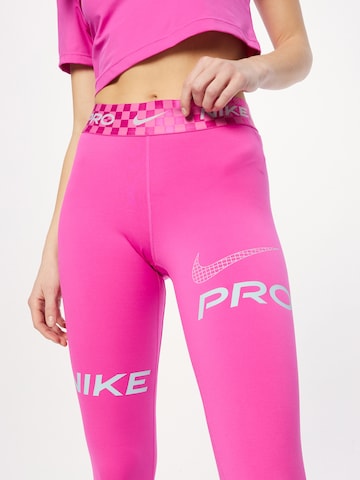 NIKE - Skinny Calças de desporto em rosa