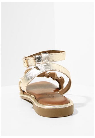 INUOVO Strap Sandals in Gold