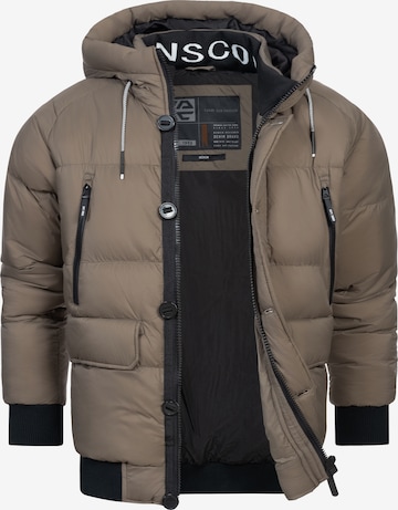 INDICODE JEANS Winter jacket 'Paulix' in Brown: front