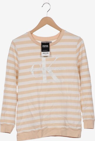 Calvin Klein Jeans Sweatshirt & Zip-Up Hoodie in S in Beige: front