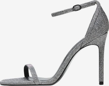 MANGO Strap Sandals 'Aussie1' in Silver: front