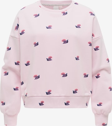 Ragwear Sweatshirt 'Wuss Shells' in Roze: voorkant