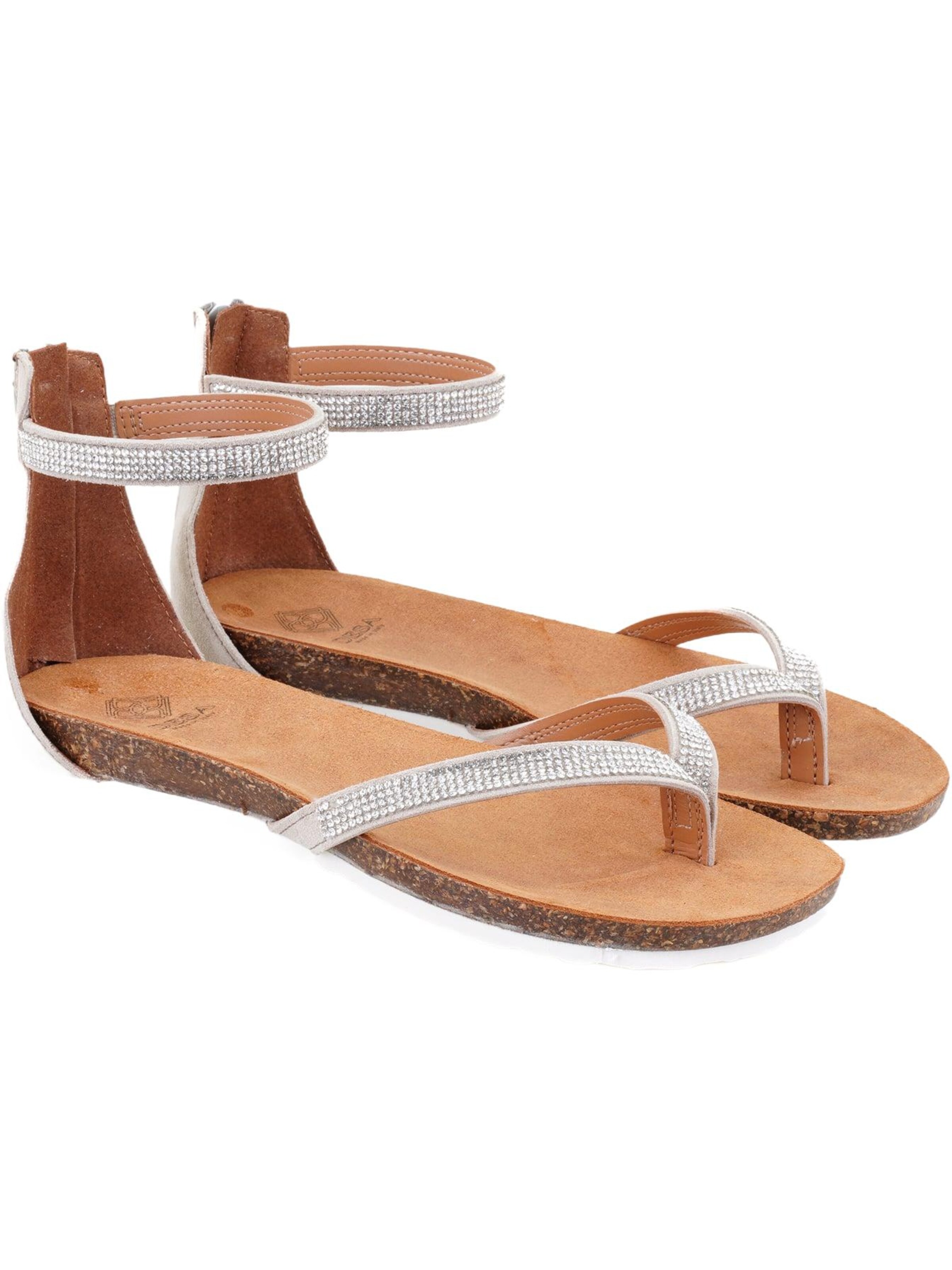 Desa Sandals 'Sandalen' in Grey: front