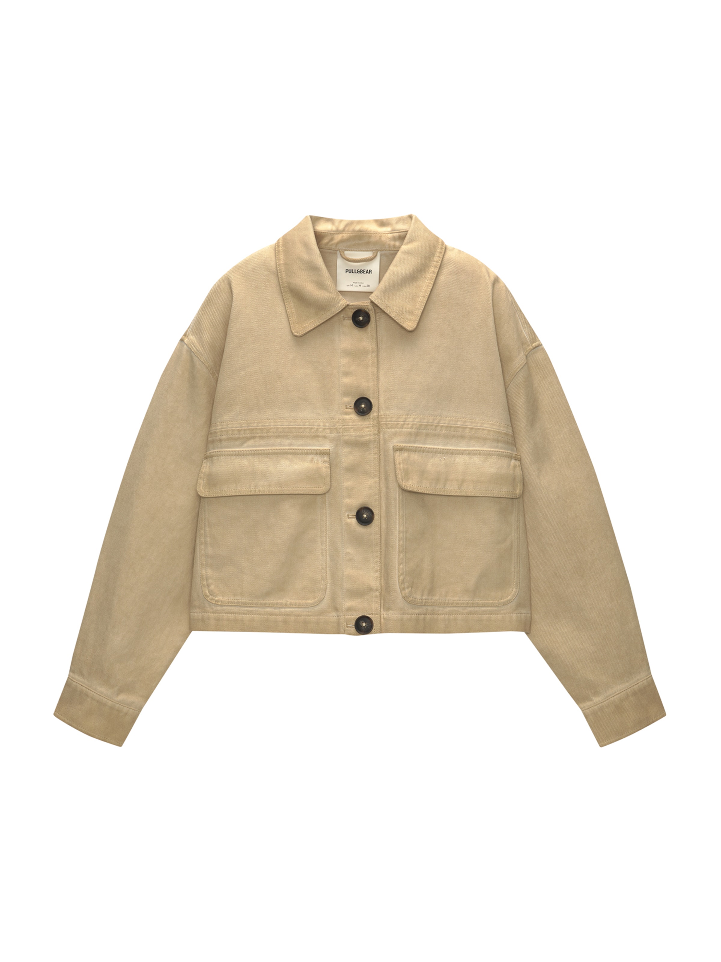 Pull&Bear Преходно яке в кафяво: отпред