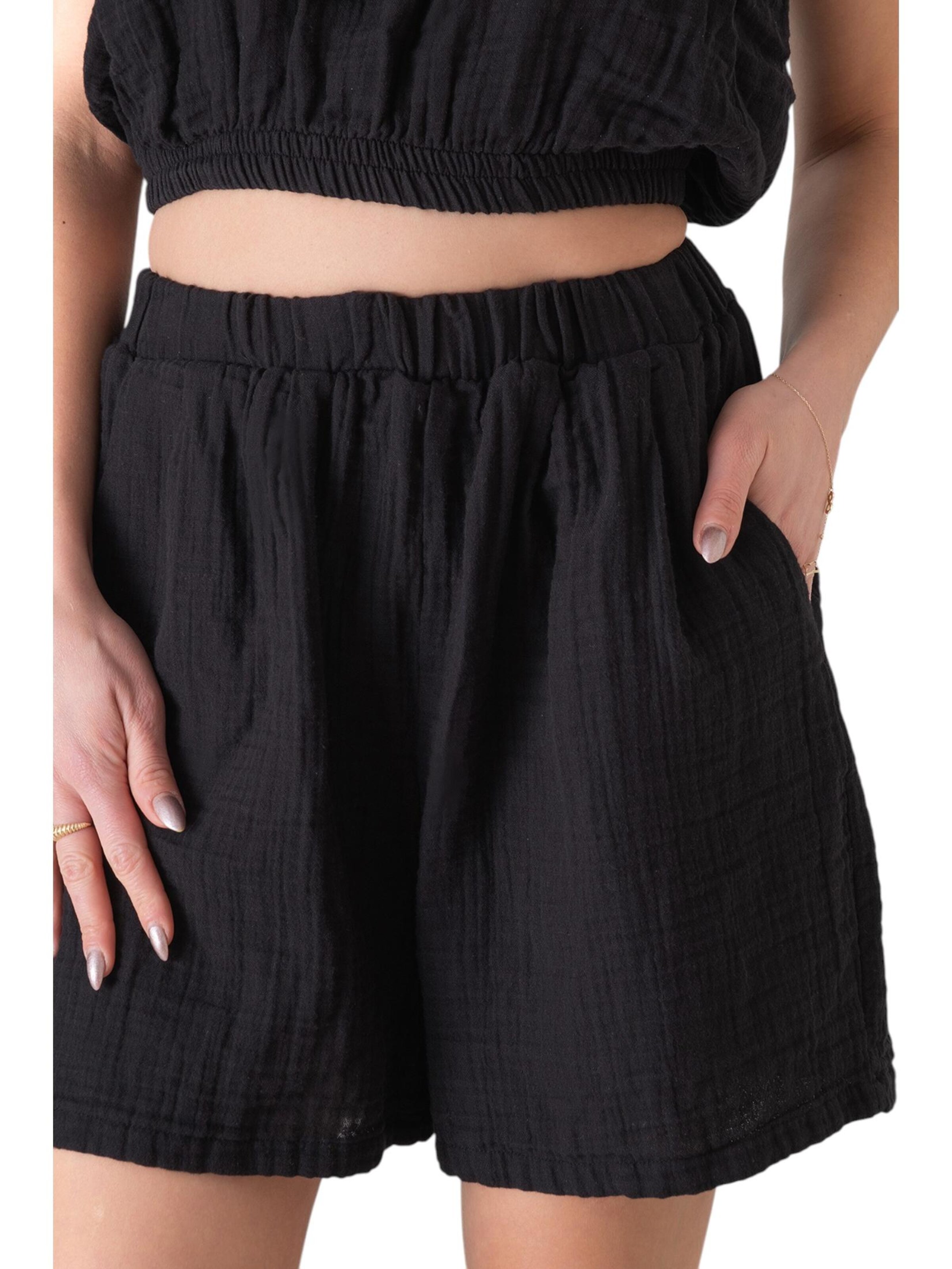 WENOR Wide Leg Hose 'NOOR'‌ in Schwarz