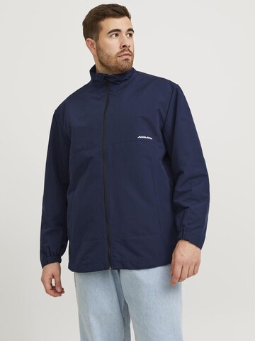 Jack & Jones Plus Functionele jas in Blauw: voorkant