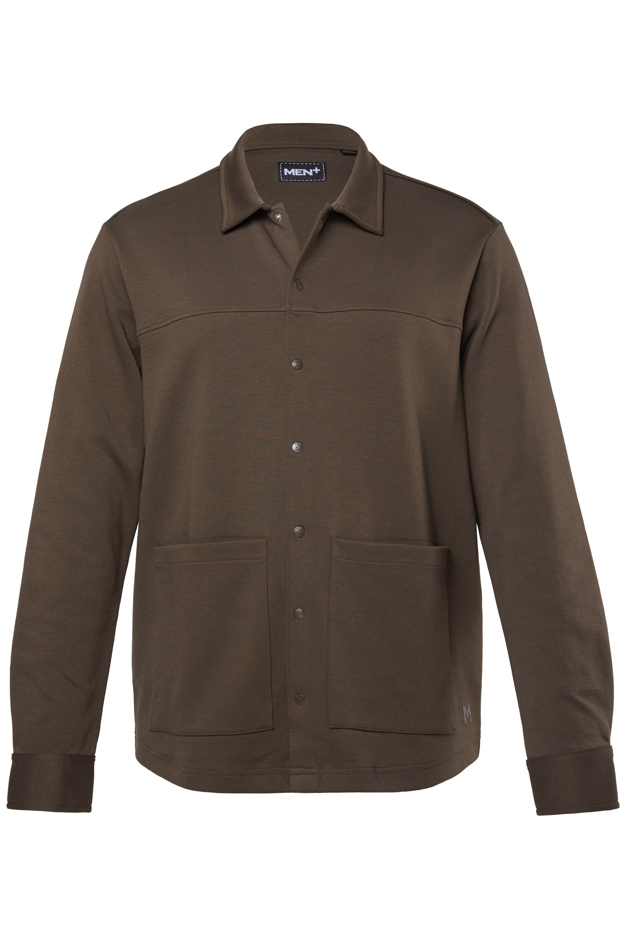 Men Plus Regular Fit Hemd in Grün: Vorderseite