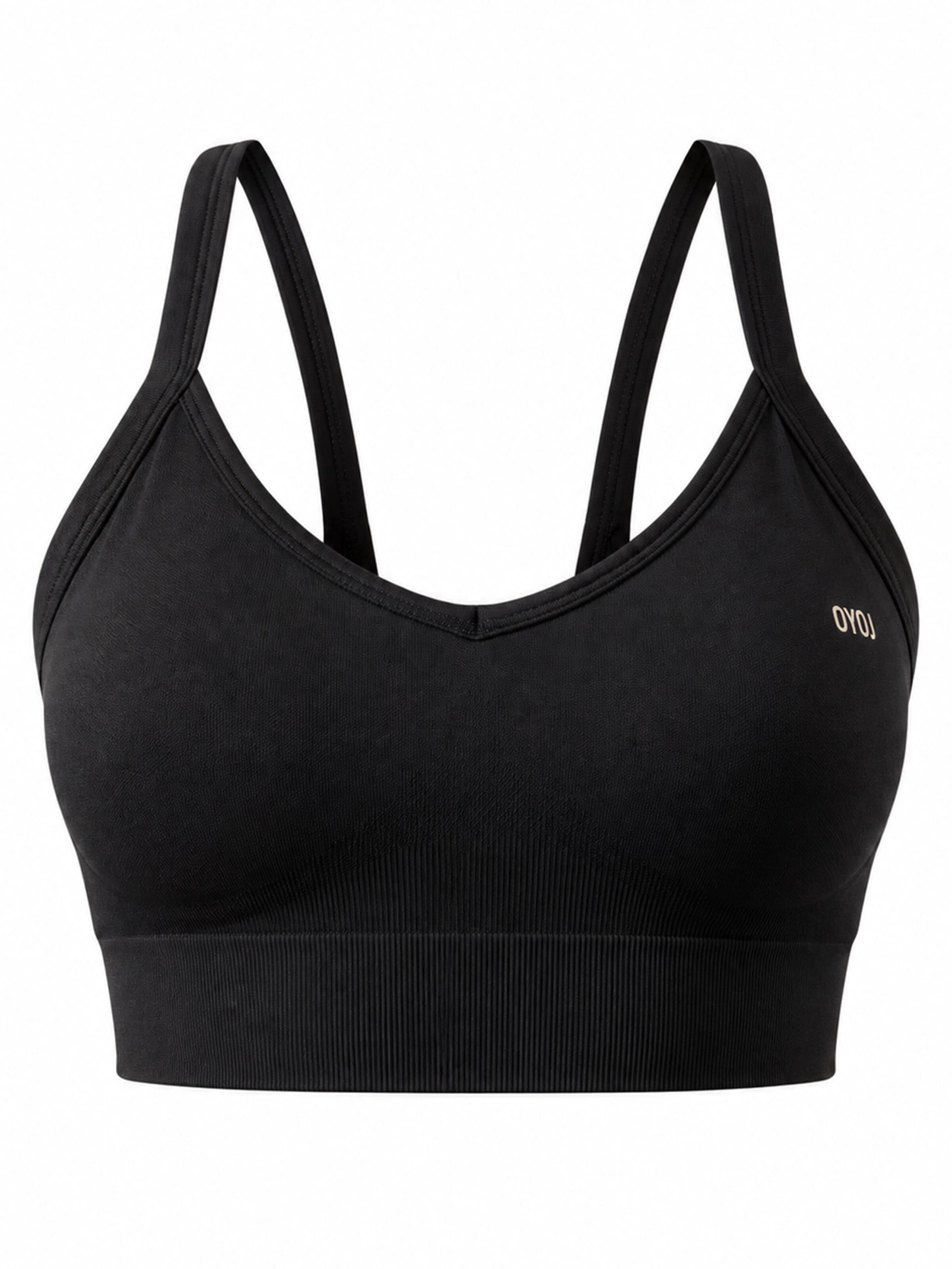 OYOJ Klassisk Sportbehå 'Nova Sports Bra - Black' i svart: framsida