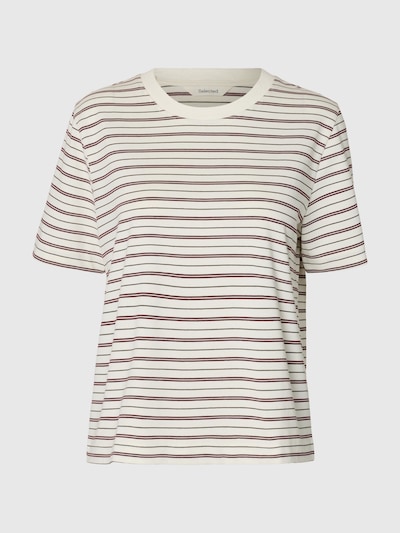 SELECTED Shirts i M i burgunder / offwhite, Produktvisning
