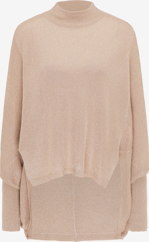 Pullover di faina in beige: frontale