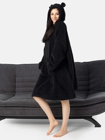 LEAFLETIC Oversized dress 'Leafletic Women’s Oversize Hoodie' in Black