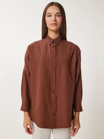 Happiness İstanbul - Camisa em castanho: frente