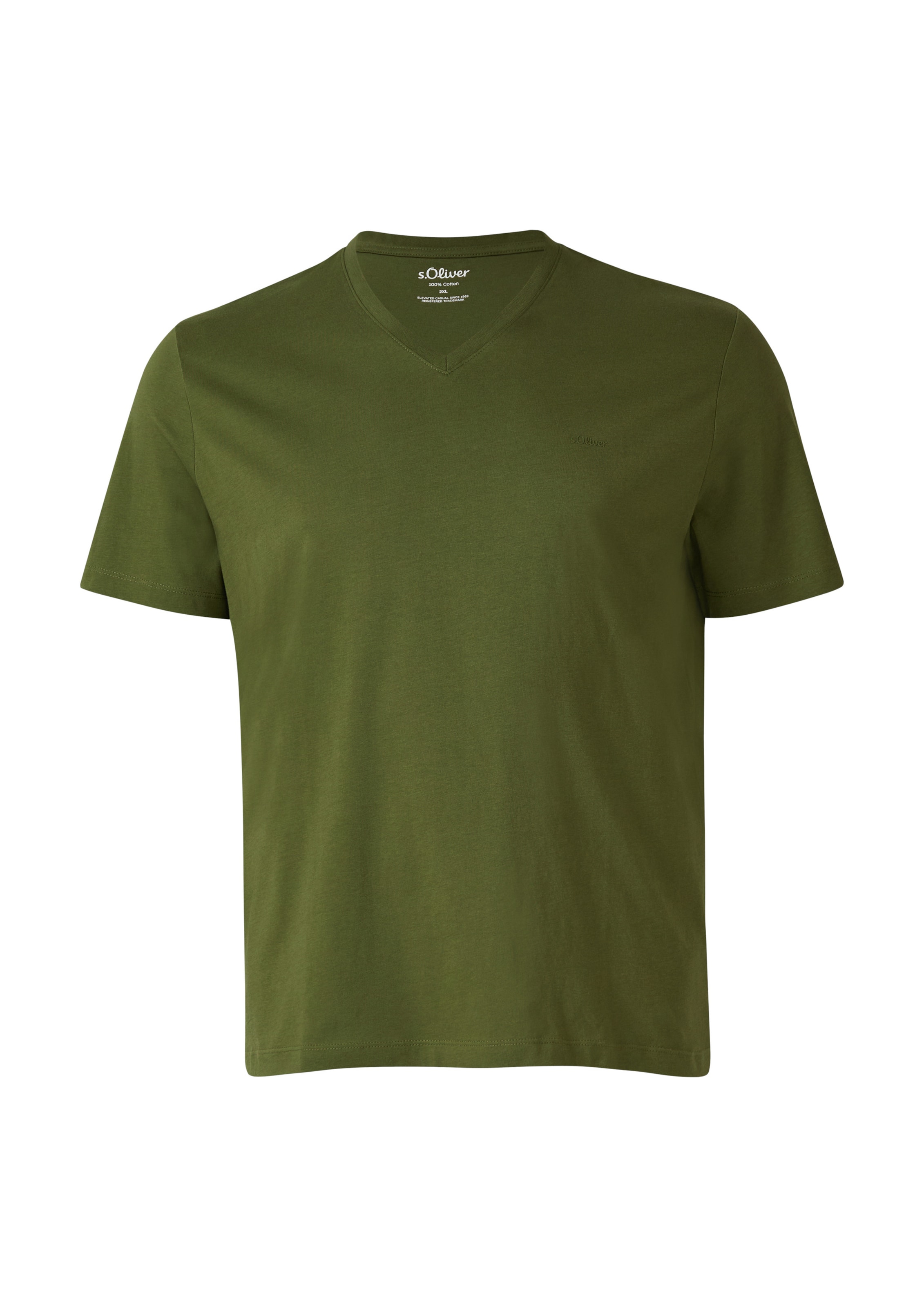 T-Shirt s.Oliver Men Big Sizes en vert : devant