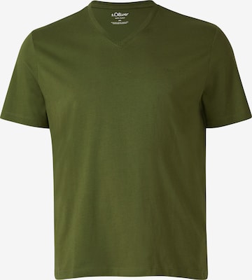 s.Oliver Men Big Sizes Shirt in Green: front