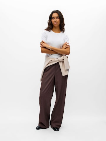 Wide Leg Pantalon 'OBJLisa' OBJECT en marron