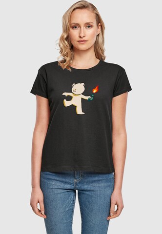 Merchcode Shirt 'Molotov Teddy ' in Schwarz: Vorderseite