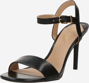 Lauren Ralph Lauren Sandalen met riem 'GWEN' in Zwart: voorkant